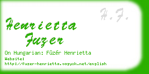 henrietta fuzer business card